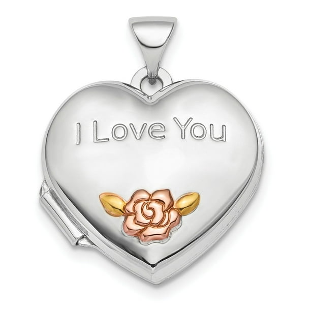 925 Sterling Silver Rhodium-Tone Gold-Tone Flower Pendant 925 Sterling Silver Rhodium-Tone Gold-Tone Flower Pendant